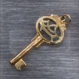 A 9 ct gold key, marked 375 (1.4g)