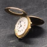 A 9 ct gold enamel faced Ladies watch (13.7g)