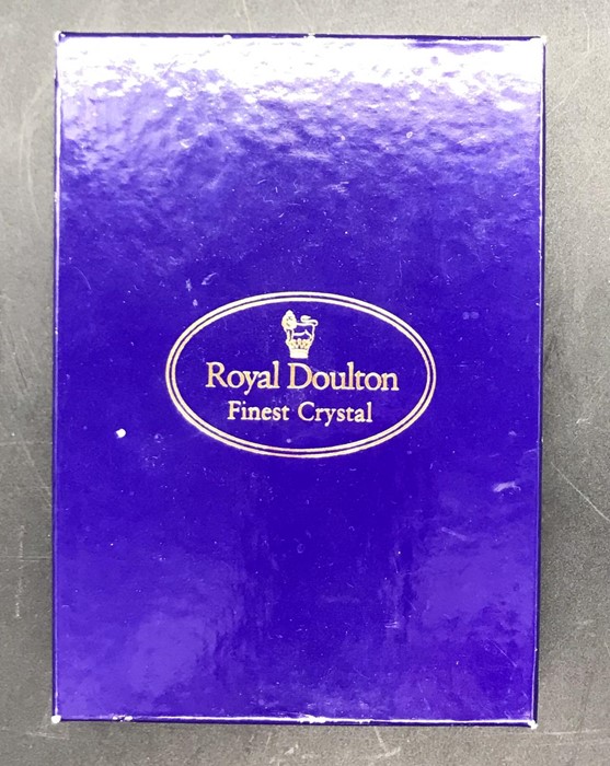 A boxed Royal Doulton crystal desk clock - Image 4 of 5