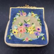 A 1950's tapestry bag made by a teenage Daphne Russell