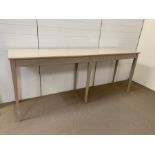 Contemporary stylish console table (H90cm W223cm D54cm)