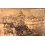 Daisy Vere Hunt (19th/20th Century) Panoramic View of Rome, watercolour
