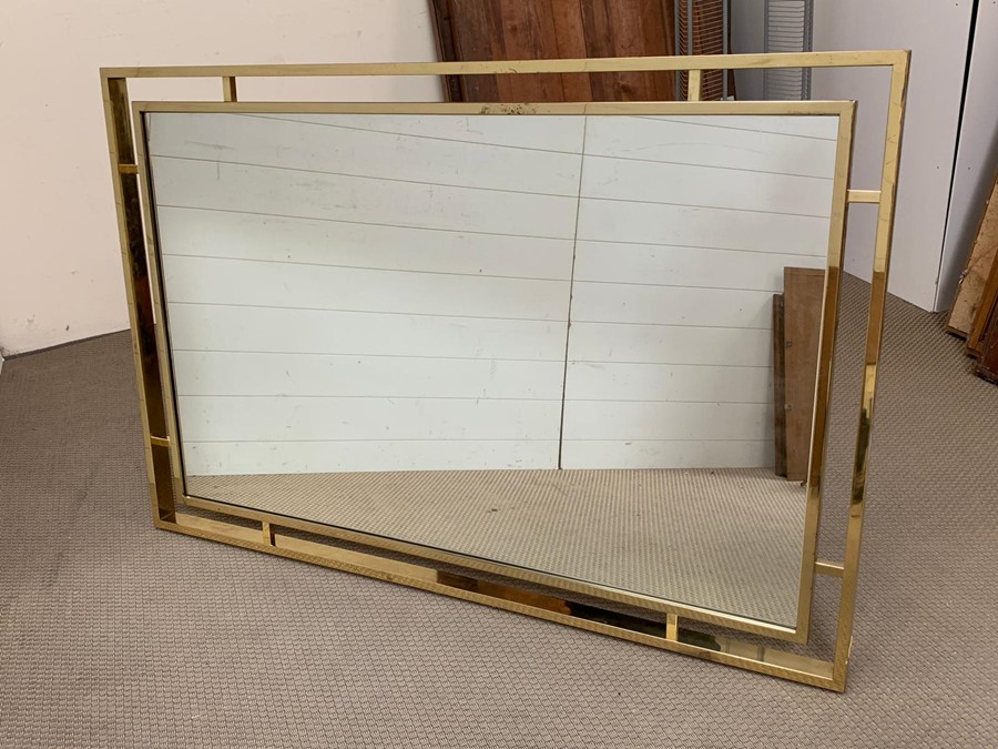 A brass contemporary mirror (150cm x 100cm)