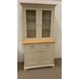 French style glazed display cupboard. L102cm D50cm H200cm