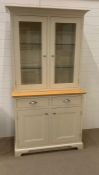 French style glazed display cupboard. L102cm D50cm H200cm