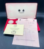 Spink and Son Eight Silver Crown set in commemoration of Queen Elizabeth II's Silver Jubilee with