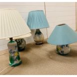Selection of Highland stoneware table lamps and others