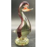 A Murano glass duck