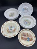 Selection of five Wedgewood and Royal Doulton Beatrix Potter nursery china