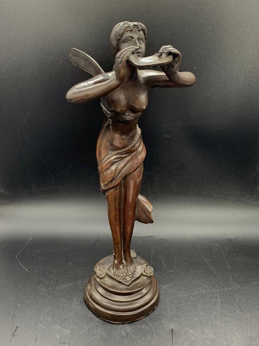 Bronzed figurine of a fairy 30cm H