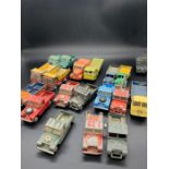 A selection of Diecast pick ups and tow trucks