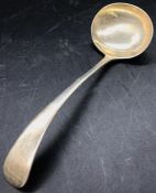 A silver sauce ladle makers mark CB&S, Sheffield 1932