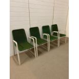 A set of four 1960's garden chairs
