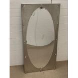 Steel frame fun house mirror (60cm x 120cm)