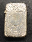 A small hallmarked silver vesta case.