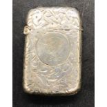 A small hallmarked silver vesta case.