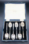 A Boxed Set of Six Mappin and Webb Apostle Spoons