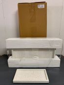 Set of two marble tray set by Danish designer Hubsch, boxed