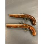 A Pair of Flintlock Pistols, signed Dalton 14 Bore