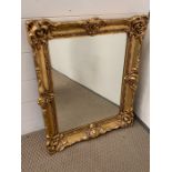 Gilt framed mirror (H63cm W54cm)