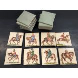 A Selection of Chaucerian themed tiles from the Canterbury Tales.