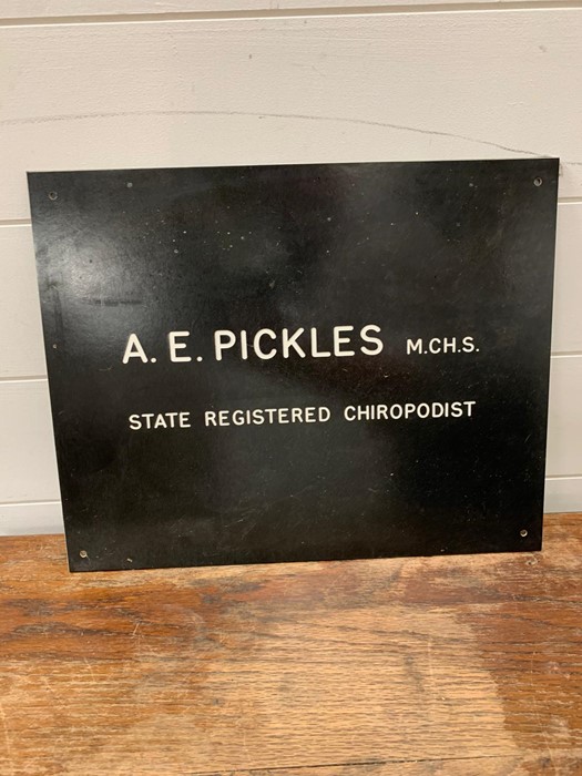 A E Pickles advertising sign