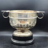 A Silver Cup on an ebonised base presented in 1938 to the Rev A E Thorp (Total Weight