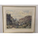 Florence R. Walker watercolour "Brimham Rocks Under Nidderdale" signed lower right (67cm x 55cm)