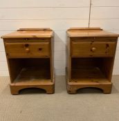 A Pair of bedside with drawers and cupboard under (60cm x 46cm)