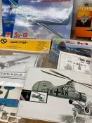 A selection of nine aircraft header kits to include Saab Draken J-35F/RF-35/TF-35, Messerschmitt.