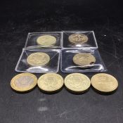 Eight Two Pound Coins, including scarce 1996 Euro Football and 1995 United Nations.