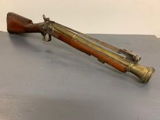 A Beckwith Percussion Blunderbuss with bayonet