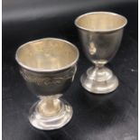 Two Hallmarked silver egg cups
