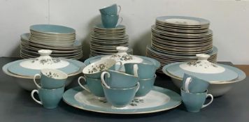 A part dinner service set made by Royal Doulton in the pattern 'rose elegans'