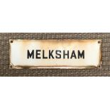 A Metal sign 'Melksham'
