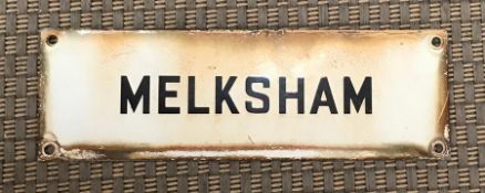 A Metal sign 'Melksham'