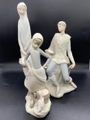 A selection of three Lladro figures AF