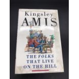 "The Folks That Live On The Hill" Book signed by famous author, Kingsley Amis. First Edition.