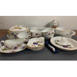 Royal Worcester porcelain tableware "Evesham" pattern to include serving dishes, fish dish,