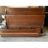 Oak sleigh bed (H130cm W190cm)