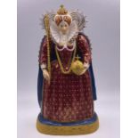 Queen Elizabeth After a Contemporary engraving engraving by Royal Worcester, model number 2648.