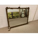 A gilt framed carve wall mirror AF (120cm x 106cm)