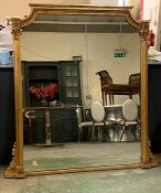 A large Regency gilt wood framed mirror (153cm x 160cm)