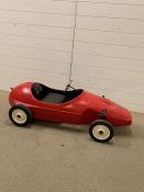 A Vintage 1970's Pedal Car, fiberglass construction.