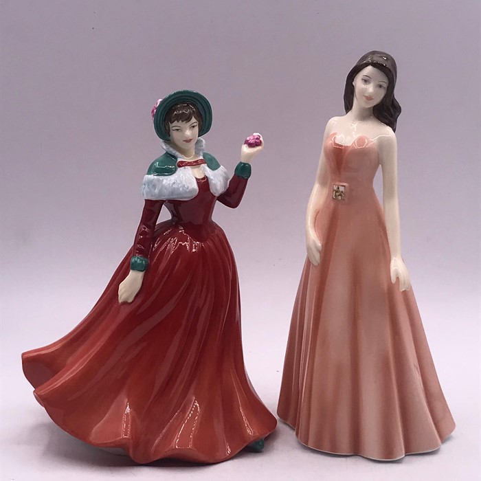 Four Royal Dolton figurines, Sagittarius, Tracy, May Emerald and Winters Day - Image 4 of 6