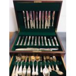 A S H & Co EPNS canteen of cutlery, eight place settings
