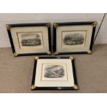 A group of prints depicting scenes from the 'Battle of Waterloo' and the 'Peninsular war',