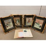 After Hasegawa Sadanobu III (1881-1963), a set of four Japanese Ukyo-e prints comprising "A Maiko