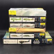 Six boxed Heller aircraft model kits to include, Saab J21A, Yak 3 Normandie Niemen, Polikarpow I-