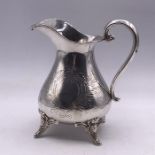 A Continental Silver Milk Jug, marked 800 (134g)